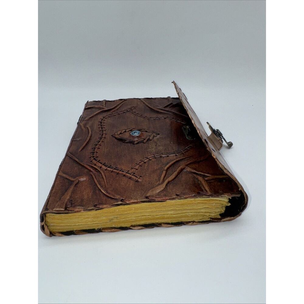 Handmade Paper Notebook Leather Evil Eye Journal Disney Hocus Pocus Gothic Goth - Picture 5 of 9